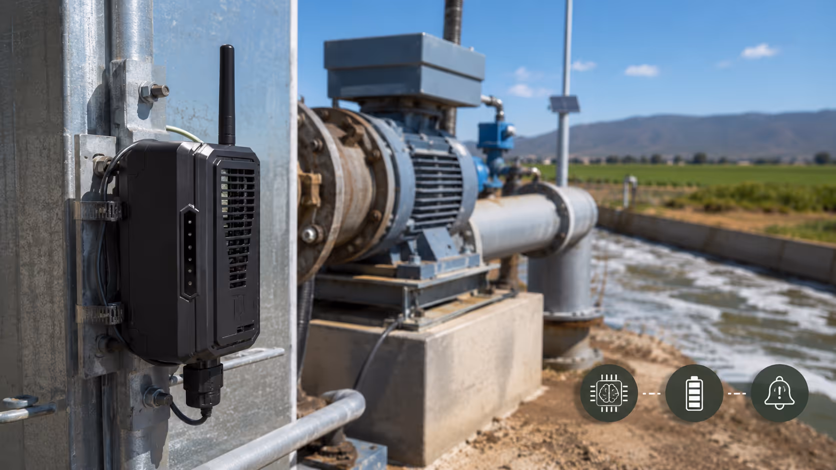 Battery-powered field sensor node used for low-power TinyML detection.
